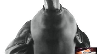 CONSUMMATE LIPS--goes black an white with a sloppy butt MOUTH!!!