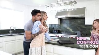 Teen And MILF Ride Favourable Stepson While Planning Stepdads Party!