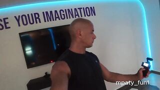 Cuckold husband sharing his slut wife with one of his friends in a motel. Kissing, rimming, oral sex-job.