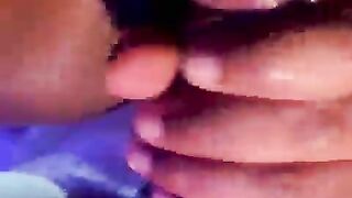 Tight ebony petite pussy wet and squirting