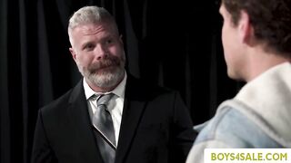 Older Boss Dominates Young Employee