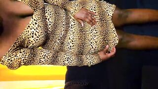 Cheetah print dress hiding one phat booty big booty