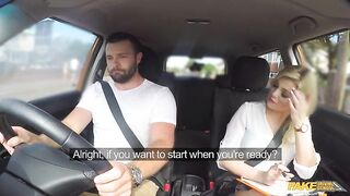 Dicking the Hot GOLDEN-HAIRED Boss lady - Fake Driving School