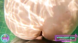 We went at a mountain retreat, fucked secretly in the pool and tested our fresh gopro to capture our hot sex underwater and post it on Wifebucket