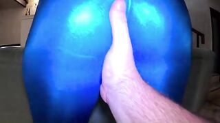 Shiny Cameltoe Tease, Hard Spanking, Deep Blowjobs & Rough Doggy with Double Cumshot preview