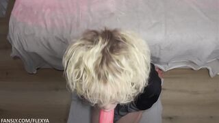 Cute Femboy Deepthroating a Massive Sex-toy