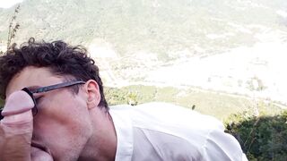 I was climbing a mountain, but I met a straight dude with a big knob. I've conquered this peak