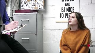 Step dad Watches Guard Fuck Shoplifting Step daughter