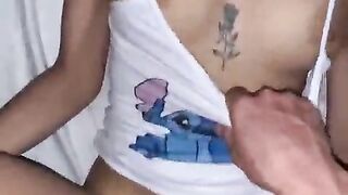 Morning sex ends with goo on my neighbor's face.