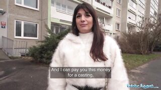 I fuck a hawt French WIFE in advance of her Husband returns from the shops - Public Agent