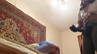 Anastasia Headmistress Domination beauty fuck with sex tool thong on cute tractable boy Sasha Earth