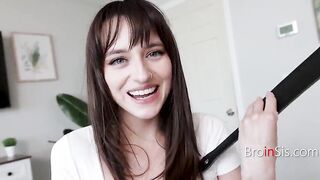 Stepsister Grabs A Paddle Then Begs For Dong