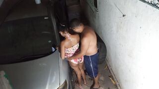 Eating my stepdaughter's twat in the garage.