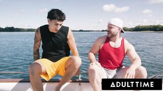 ADULT TIME - Straight Buddies Marcus McNeil & Angel Elias Turn Disappointing Boat Day Into Hard Fuck