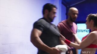 MILFY Super Fit MILF Aderes Quin Gets Double Penetration From Competing Students