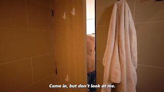 My roommate not at any time misses an opportunity to show me his huge dong in the shower