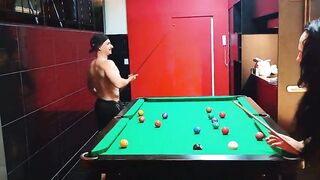 Playing pool in a motel with a hot t-girl from the south.