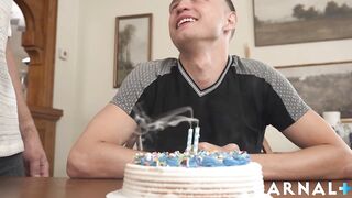 Dude Adam Snow kisses rims fucks and breeds twink Noah White