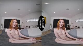 UP CLOSE VR - Scarlet Skies Redhead In Lingerie Teases Then Takes Hard Pov Vr Fuck