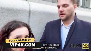 HUNT4K. My Boyfriend doesn't mind when his Whore fucks a Stranger