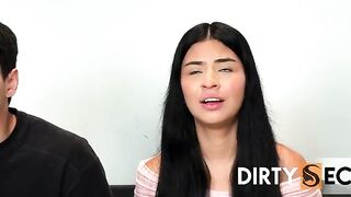 WE’RE ALL WATCHING A CLIP WHEN I SECRETLY GIVE MY BOYFRIEND A ORAL-JOB-SEX.