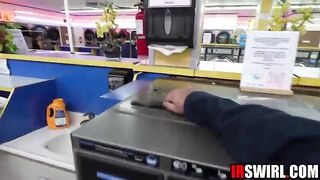 Ebony Chick Sucking & Fucking In Public Laundromat - Destiny Mira