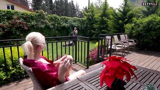 Caught with the Gardener – Husband Joins for Double Anal & Facial