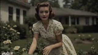 1940's Housewife Fantasy, Banging My Neighbors Lonely Slutty Housewife Whilst Her Husband Is Away At War (Vintage, Anal, Facial, Flawless Melons, Disrobe Tease) -AI Generated