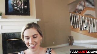 Sexually excited Stepsister Swallows Stepbrother's Load To Keep Their Dirty Secret From Parents