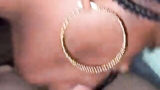 Ebony takes her stepbrother's hard weenie