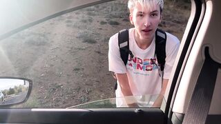 We picked up a cute twink on the road and had a trio.