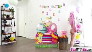 Sexually excited beautiful step sister wishes a throbbing big dong for Easter