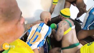 Gay orgy with several Brazilians.