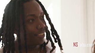 Coworker gives in to attraction and rides her black boss