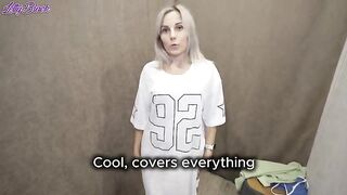 Public Fitting Room Sex – Hot MILF Begs for Creampie