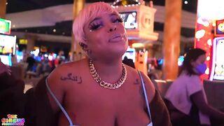 Female-dominant Mulanblossom Gets handled by Gibby The Clown in Las Vegas