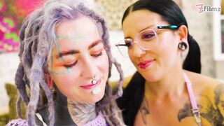 Tattooed Three-some – ATM, Butt to Butt