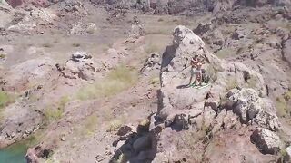 Hawt couple hike to top of the mountain to fuck!