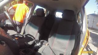 Her GIANT MILF BOOBS pay for Extra Lessons - Fake Driving School