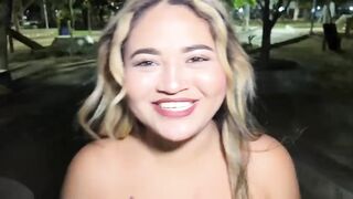 receives goo in her mouth from a stranger