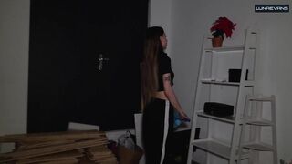 Sexy Maid Drilled Hard on the Table During Cleaning