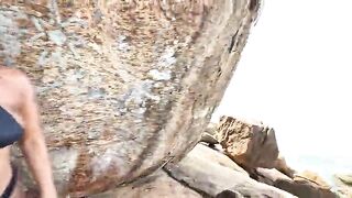 Outdoor sex, enjoying a lot on the cock of a well-endowed stranger. (Adam and Eve).