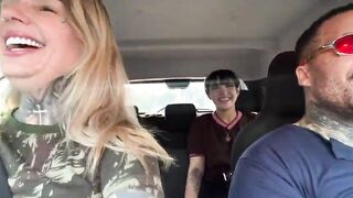 I was waiting for the bus and a woman selling cakes in jars came along! I asked if she would be a porn actress, she was all wet, got into the car, started taking off her clothes and told me to fuck her, grabbed my pussy...