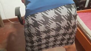 Concupiscent stepmother at Home Office hottest clip