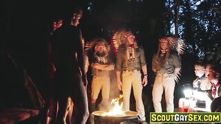 WTF! Why is the forest full of bare studs!? Check out the shocking truth! The Elite Scout troop is a veritable 24 hour orgy!