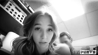 Golden-haired Repeat Offender Breezy Bri Deepthroats Her Way Out Of The Backroom Another time