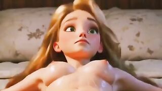 Golden Braids, Impure Night: The Tower Princess - AI Generated