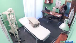 Banging my CUTE EBONY cleaner in my Office - Fake Hospital