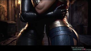 AI grok Imagine lesbian clip superhero DC comics Cat woman with Wonder Woman