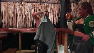 Ebony Latina, the stepmother, fucks her stepson's best friend outdoors whilst her husband is away! Carla Morelli
